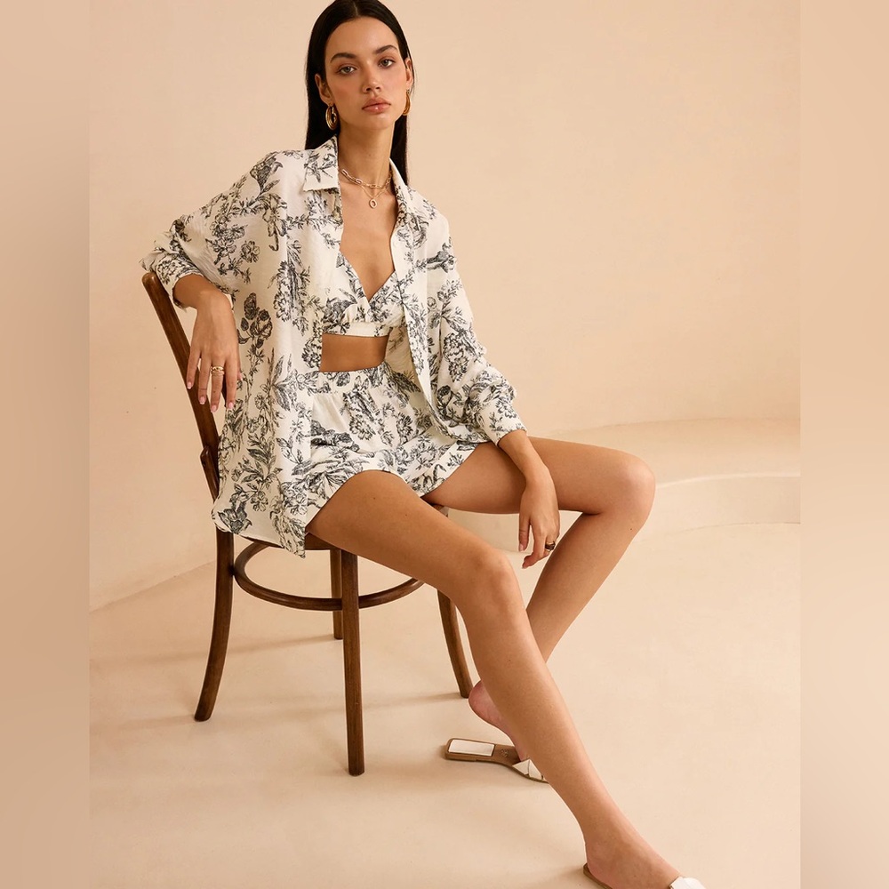 139 Commense Floral Print Three-Piece Set - Picture 5 of 7